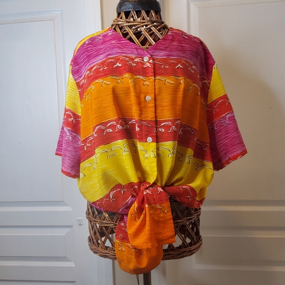 Ladies Colorful plus size blouse - Picture 6 of 12